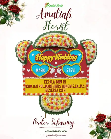 Papan Bunga Pernikahan Pamarican